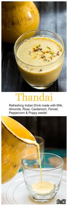 thandai is a refreshing indian drink made with milk peppercorn almonds fennel seeds poppy
