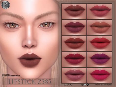 The Sims Resource Zenx Lipstick Z385 Hq