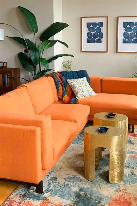 Brighten Up Your Space With Bright Orange Sofa Covers Replacement