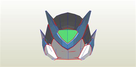 Zero Helmet From Megaman Zero Pepakura 3d Files Etsy