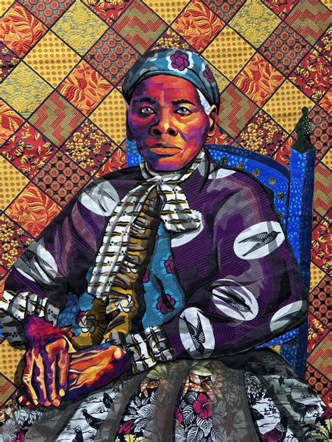 Thisiscolossal Bisa Butlers Vibrant Quilted Portraits Share