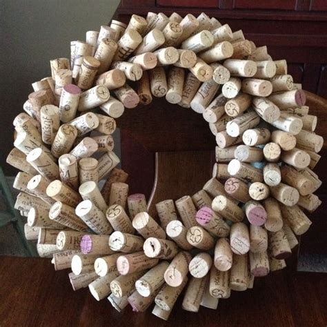 Wine Cork Wreath Crafts Pinterest