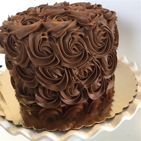 Rosette Cake With Chocolate Buttercream Delectables By Danette