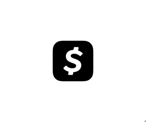 Black And White Cash App Icon
