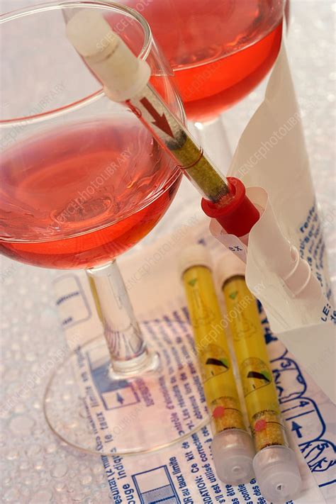 Audit 5 alcohol use disorders identification test; Alcohol test - Stock Image - C004/0132 - Science Photo Library