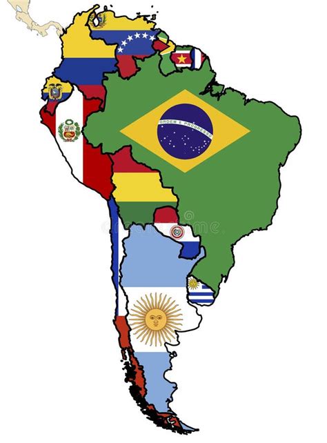 Political Map Of South America Stock Illustration Illustration 12428813