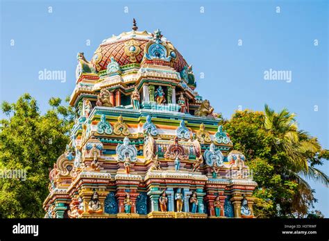 Colorful And Decorated Hindu Temple Temple City Srirangam