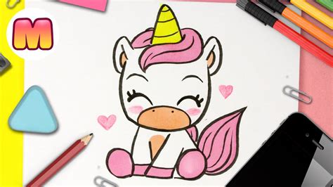 Como Dibujar Un Unicornio Kawaii Aprender A Dibujar Y Colorear Dibujos De Unicornios Facil