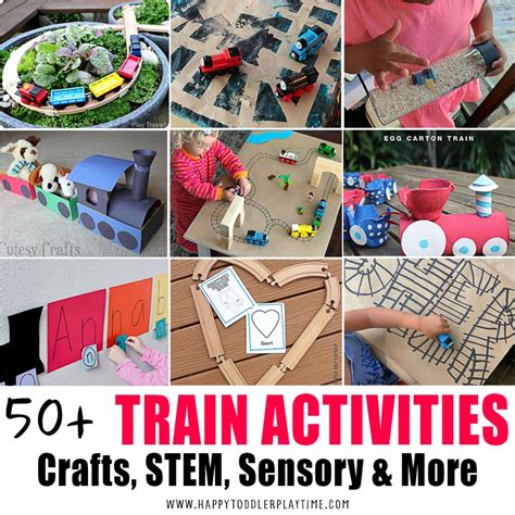 50 Train Activities And Crafts Happy Toddler Playtime