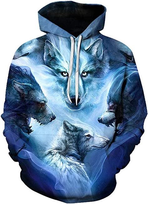 Comfortable Mens Women Personalized Pattern 3d Hoodie Wolf Unisex 3d