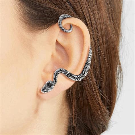 Single Snake Ear Cuff Serpent Ear Cuff Snake Cuff Earring Etsy