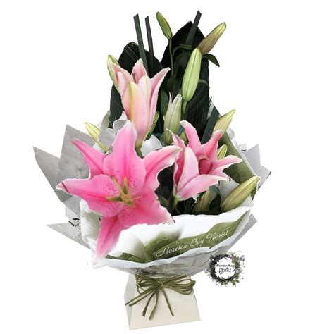 Pink Oriental Lily Bouquet Moreton Bay Florist