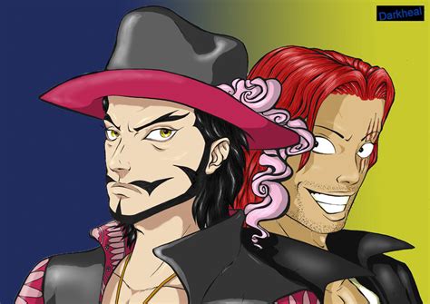 Mihawk and Shanks colored by Darkheal on DeviantArt
