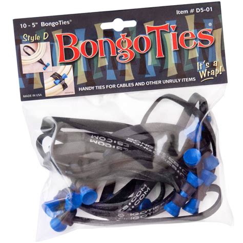 bongo ties azure grip para organizar cables pack de 10 azul