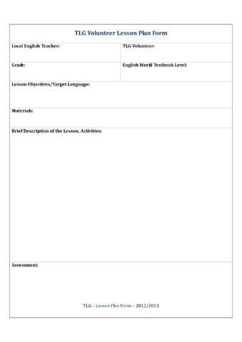 2022 Lesson Plan Template - Fillable, Printable PDF & Forms | Handypdf