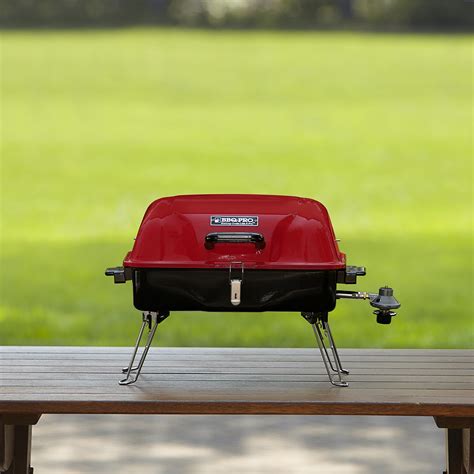They might have side burners designed for specific purposes, such as gently warming food in a pan. BBQ Pro 18" Red Square Tabletop Gas Grill