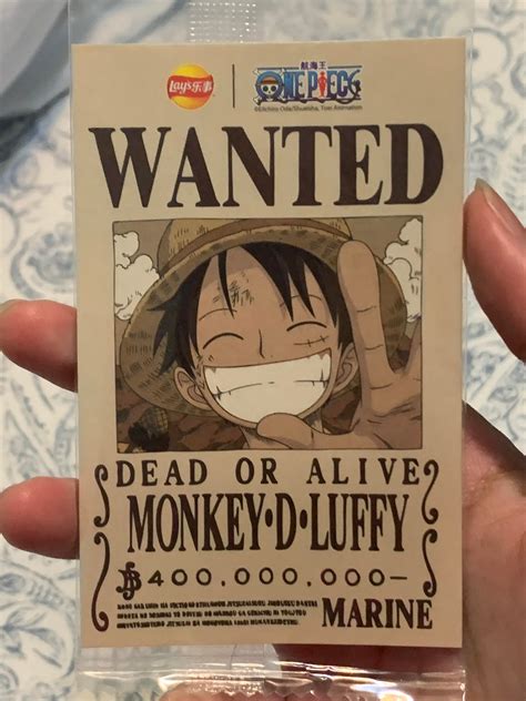 Luffy Bounty Card I Got In A Chip Bag Ronepiece