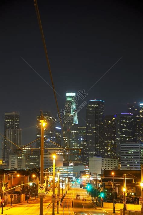 밤 사진에서 로스 앤젤레스 도시 풍경 사진 무료 다운로드 lovepik