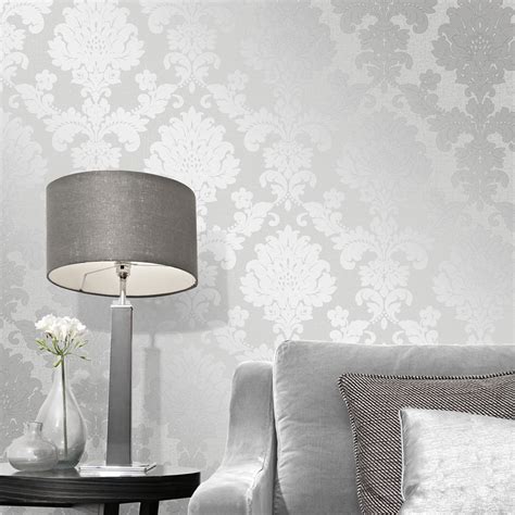 Silver Grey Wallpaper Various Designs Luxury Glitter