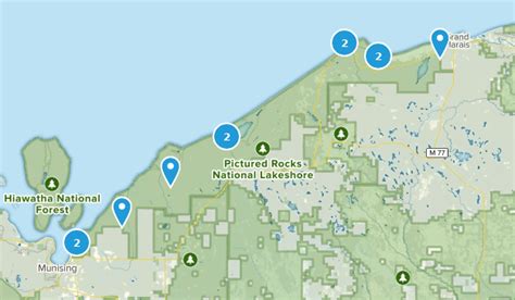 Pictured Rocks Lakeshore Map