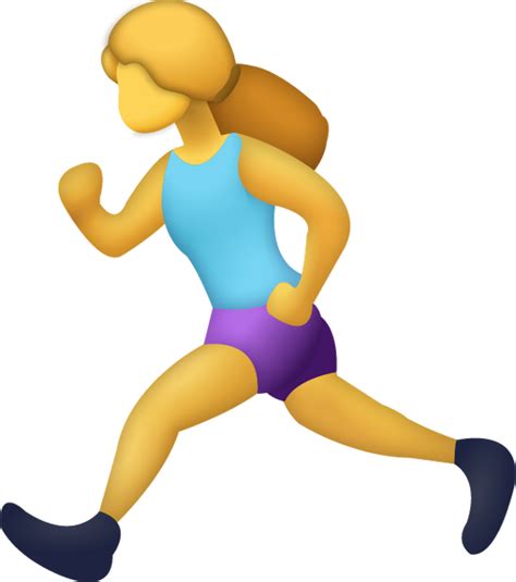 Download Woman Running Iphone Emoji Icon In  And Ai Emoji Island