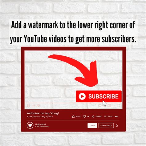 Youtube Subscribe Watermark Sideways Instant Download 1 Png Etsy