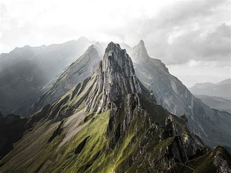 구름 산 자연 스위스 Hd 배경 화면 Wallpaperbetter