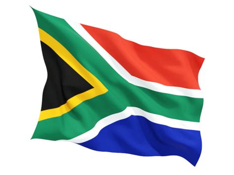 Fluttering Flag Illustration Of Flag Of South Africa