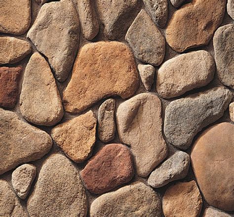 Replicate 100% natural stone detail and texture. Cultured Stone River Rock Earth Blend Stone Veneer - The ...