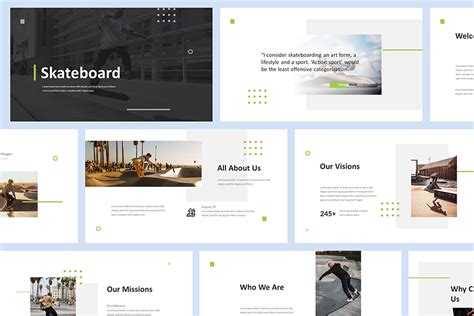 skateboard powerpoint  template  giantdesign graphicriver