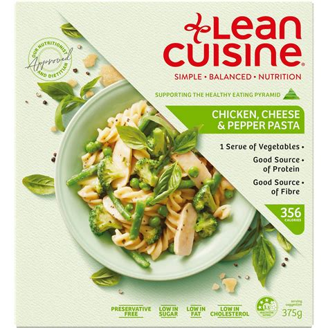 Lean Cuisine Chicken Cheese And Pepper Pasta Frozen Meal 375g Woolworths