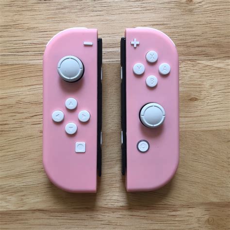 Custom Nintendo Switch Soft Pink Joy Con Controllers With A Etsy