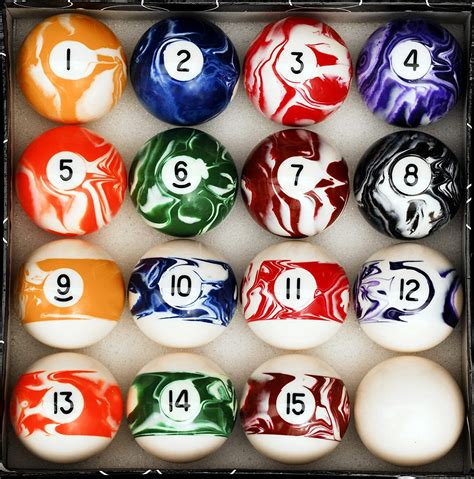 Marble Swirl Pool Balls The Billiards Guy