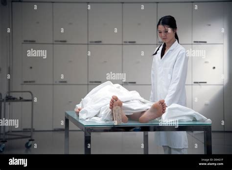 Women On Autopsy Table Morgue