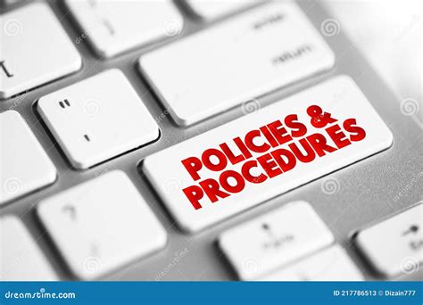 Policies And Procedure Text Button On Keyboard Concept Background