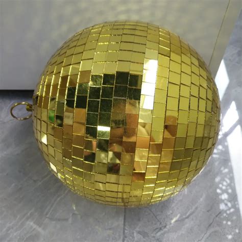 High Quality 20cm Gold Hanging Disco Ball For Christmas Decorations
