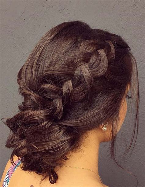 Subtle low updo with fishtail braid. Popular Homecoming Hairstyles That'll Steal the Night ...