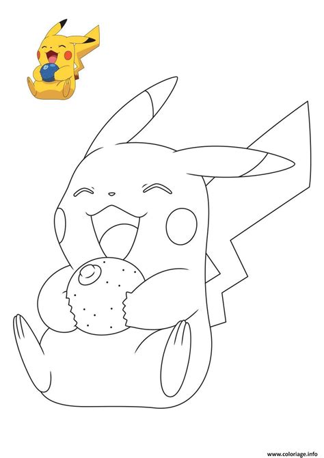 When pikachu meet, they'll touch their tails together and exchange electricity through them as a form of greeting. Dessin Pokémon Pikachu - Coloriage Pokemon ! | coloriage | Pinterest - The strongest electric ...