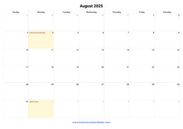 August 2025 Printable Calendar (23 Free Templates + PDF)