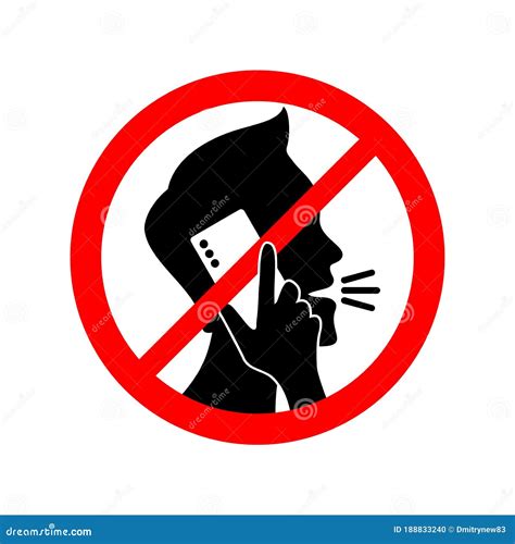 No Talking Sign Vector Illustration 51426412