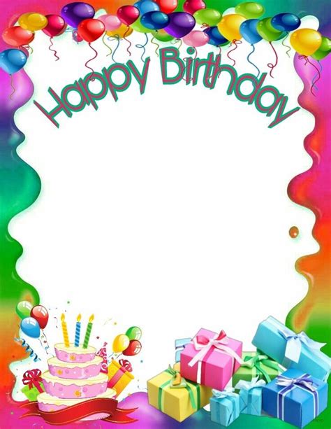 25 Border Frame Happy Birthday Borderframe