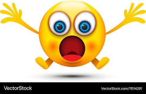 Shocked Emoji Character Royalty Free Vector Image