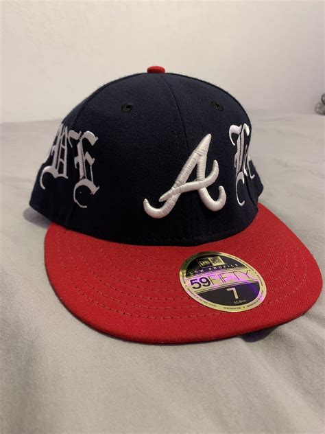 Vlone Atlanta Braves Fitted Hat Grailed