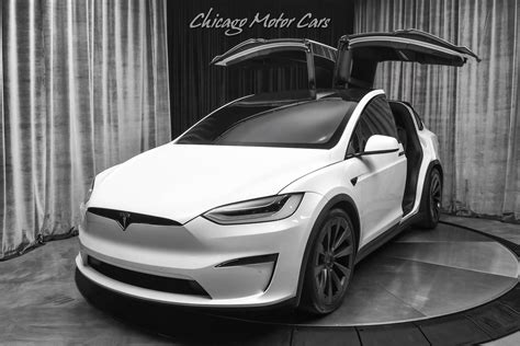 Used 2022 Tesla Model X Plaid Suv Pearl White Only 7k Miles Autopilot