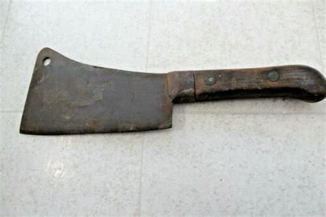 Antique I Wilson Sycamore St Sheffield England Meat Cleaver Butcher