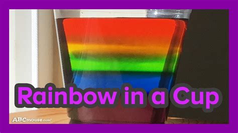 Science Activity For Kids Rainbow In A Cup Youtube