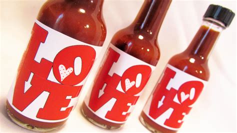 Love Is In The Hot Sauce Another Favor Idea Hot Sauce Favors Valentines Day Weddings Fun