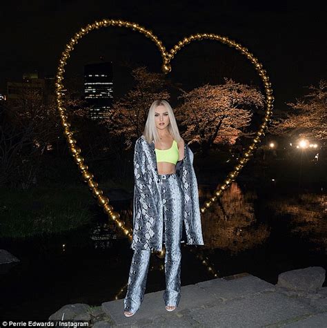 Perrie Edwards Flaunts Her Abs As She Goes Sight Seeing In Tokyo