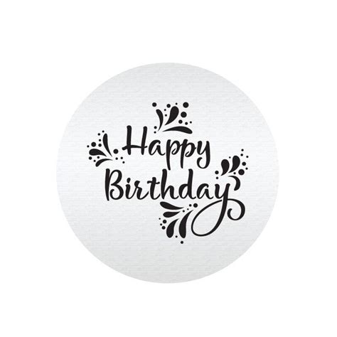 Happy Birthday Small Cake Top Acrylic Stencil Evil Cake Genius