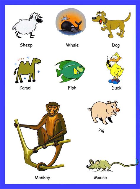 Child to use for spelling various three letter words. Animals Vocabulary For Kids